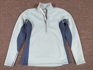 Eastern Mountain Sports Fleece Jacket Womens Small Blue 1/2 Zip Stretch Pullover - Picture 1 of 10