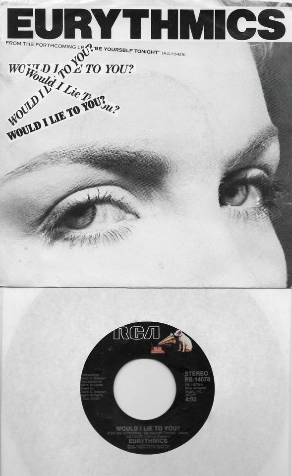 EURYTHMICS  Would I Lie To You / Sinking Feeling 45 with PicSleeve  ANNIE LENNOX - Image 1 of 1