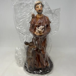 Vintage St. Francis of Assisi 16” Statue With Birds & Deer - Picture 1 of 7