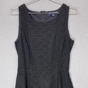 346 Brooks Brothers Kleid Damen 6 schwarz ärmellos Ösen Spitze Gürtel - Bild 1 von 13