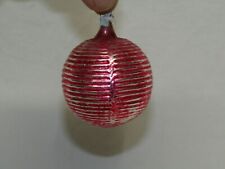 German Antique Glass Bumpy Lantern Vintage Christmas Ornament Decoration 1930's