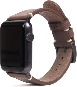 Apple Watch Pasek Prawdziwa włoska skóra pasuje do 42/44/45/46/49mm - marka SLG - Zdjęcie 1 z 9