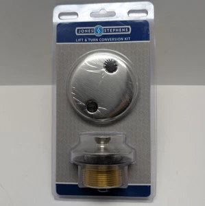 JONES STEPHENS Bath Tub Drain Conversion Kit in Brushed Nickel B5155BN - Picture 1 of 10