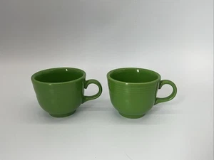 2 Homer Laughlin Fiestaware Green Tea/ Coffee Cups 2 3/4” T - Picture 1 of 9