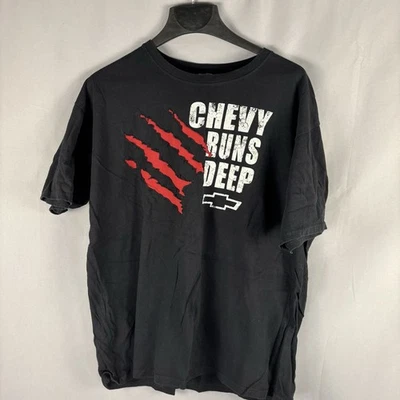 Camiseta De Colección Chevrolet Chevy Funciona Garra Profunda Roja/Negro/Blanca Para Hombre XL 90 Y2K Foto 1 de 4
