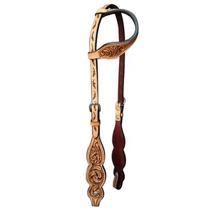 RK HILASON Western Horse Floral Headstall Breast Collar One Headstall Spur - Picture 1 of 6