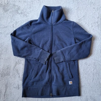 Carhartt Full Zip Sweatshirt Women's Medium Blue Clarksburg Front Zip Tunic - Image 1 of 4