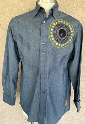 ECKO UNLTD. Jimi Hendrix Embroidered The Black Rhino Shirt Men's Large * RARE! - Image 1 of 4