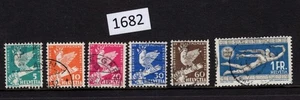(1682) Switzerland Scott 0210-215 USED CTO SEE IMAGE - Picture 1 of 1