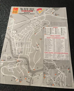 Kodak Banff Kanada Townsite Map 1996 1997 Lake Louise Karten Werbung Gutschein - Bild 1 von 4