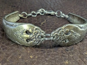 Lovely Lady - 1937 Vintage Silver Plated Silverware/Flatware Spoon Bracelet - Picture 1 of 4