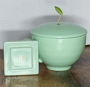 Tea Forte Cafe Cup Mint Green Ceramic Cup With Lid And Teabag Tray 8 oz - Picture 1 of 7