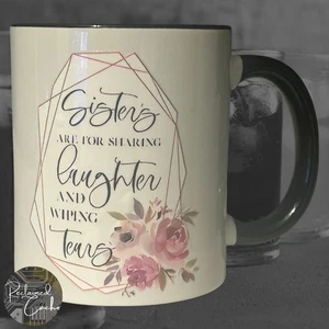 Sisters Sharing White and Black Coffee Mug Drinkware - Picture 1 of 3