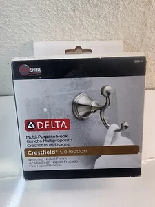 Delta Crestfield Gancio Asciugamani Doppio in Nichel Spazzolato (Scatola Aperta) - Foto 1 di 3