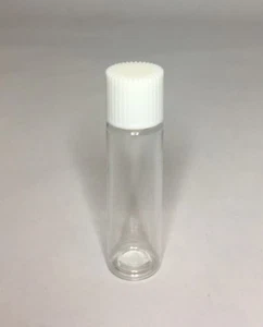 15ml PET Plastic Clear Cylindrical Bottles With White Screw On Cap *ANY AMOUNT* - Picture 1 of 1