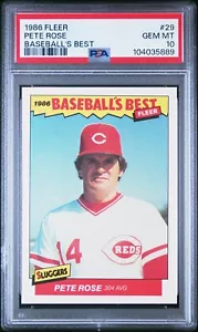 1986 Fleer Baseball's Best #29 Pete Rose - PSA 10 GEM MINT - Picture 1 of 1