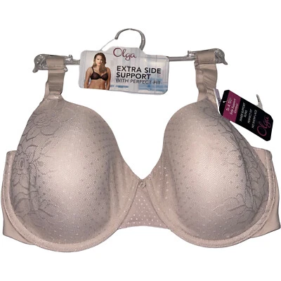 Olga Lace Contour Underwire Bra Side Support Inner Sling Comfort Straps GF0451A - Image 1 of 4