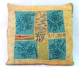 Indien Handmade Nice flower designing Vintage Throw Cushion Cover. i17-281 - Picture 1 of 7