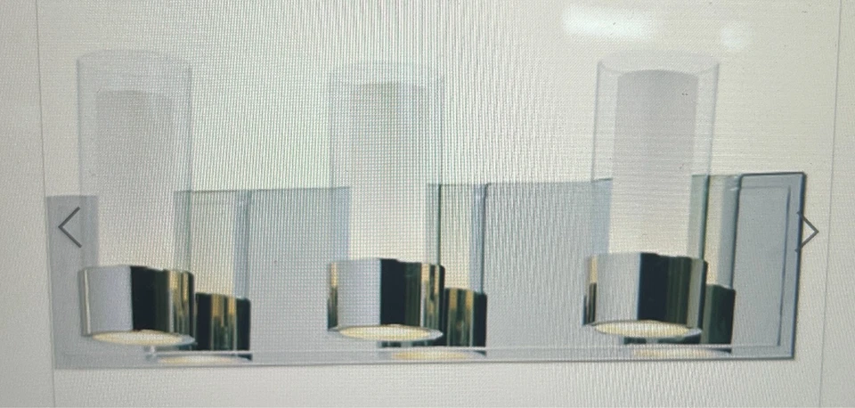 Lámpara de pared de baño Maxim Lighting 3 luces 23073CLFTPC Foto 1 de 2