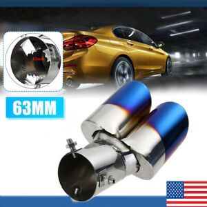USA Car Rear Exhaust Pipe Tail Muffler Tip Auto Accessories Replace Kit Blue 