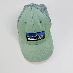 Patagonia Trucker Cap Snapback Hat Light Green Embroidered Logo Patch - Picture 1 of 8