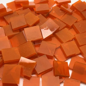 Selen orange Kathedrale handgeschnitten, Buntglas Mosaikfliesen - Bild 1 von 1