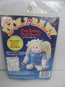 Bambola artigianale in fibra vintage bambino pelle pre cucita tessuto articolo 3092B marrone - Foto 1 di 2