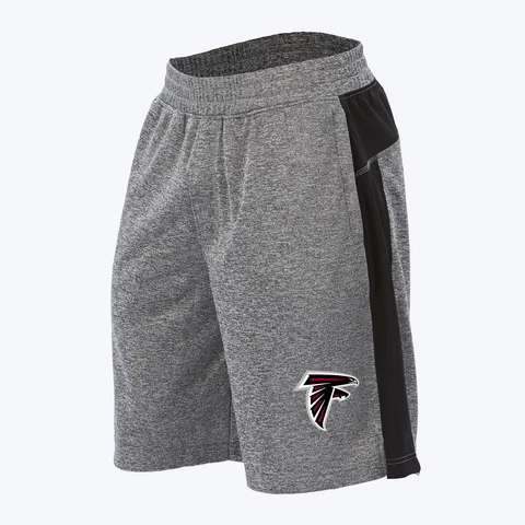 Zubaz NFL Men's Atlanta Falcons Heather Gray French Terry Shorts Cover