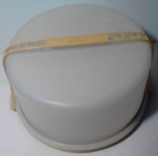 Tupperware cake carrier yellow 1256-6 bottom 1257-6 top 1258-7 handle