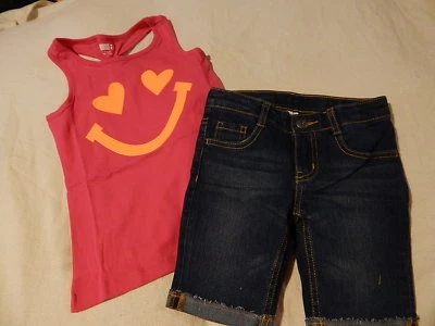 NUEVO CON ETIQUETAS 5-6 5 6 CRAZY 8 por GYMBOREE TOP SONRISA VERANO (5-6 Y SHORTS (5) Foto 1 de 2