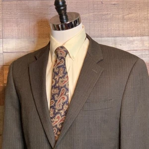 LRL Ralph Lauren Herren Sport Mantel Blazer Braun Kerb Revers 100% Wolle 42 R - Bild 1 von 6