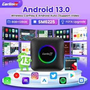 Tv Box Android 13 LED Ambient CarPlay Android Auto Inalámbrico - Imagen 1 de 10