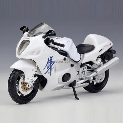 1/18 Suzuki GSX1300R Motorrad Modell Die Cast Spielzeug Fahrzeug Geschenke Weiß - Bild 1 von 4