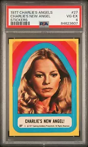 1977 Topps Charlie's Angels NEUER ANGEL Aufkleber #27, Cheryl Ladd, PSA 4, SHARP - Bild 1 von 2