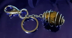 Portachiave con LEGNO FOSSILE sicilizzato chakra albero tronco vita argernto zen - Imagen 1 de 5