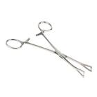 6" Stainless Steel Slotted Triangle Forceps Body Piercing Clamp with Lock