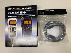Standardowe radio VHF Horizon RAM3 + mikrofon zdalnego sterowania czarny i kabel CT-100 - Zdjęcie 1 z 6
