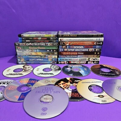 Huge Lot DVDs Blu-Rays Action Drama Comedy Indiana Jones Star Wars Old School - Image 1 of 4