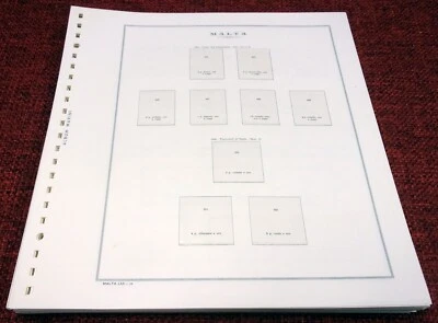 MARINI - Fogli versione  KING  MALTA - "1964/1990" - usati  - in buono stato - Immagine 1 di 4