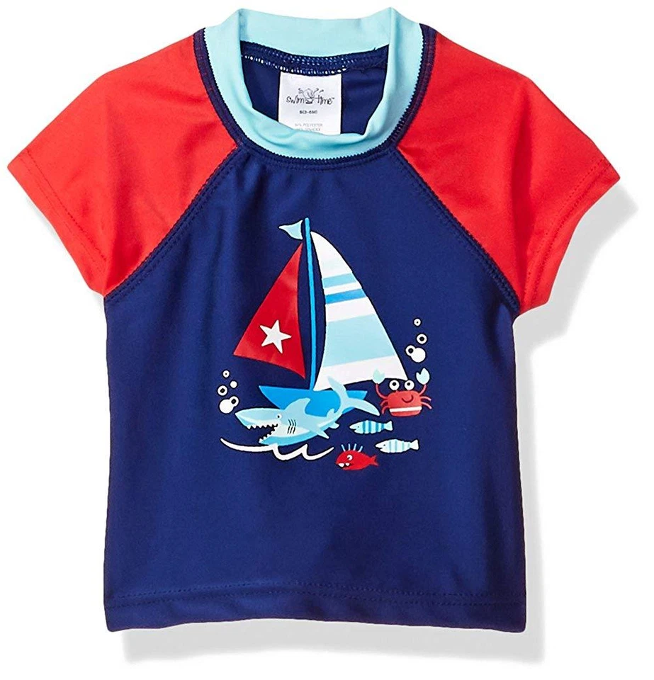 Protector contra erupciones manga corta Swim Time Little Colorblock UPF 50+, L 12/18 meses Foto 1 de 1