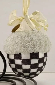 Mackenzie Childs Courtly Check Glass Beaded Resin Acorn Ornament 2011 XMAS Read - Picture 1 of 15