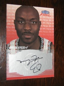 Vancouver Grizzlies 1999-00 Fleer Focus Fresh Ink #3 Obinna Ekezie Autograph