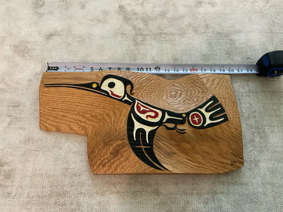 Hand-Carved Northwest Coast Style Wall Art Bird Design Indigenous Inspired - Image 1 of 4