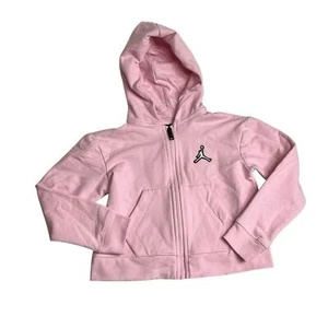 Jordan Girl's Essentials Boxy Full Zip Hoodie Pink size 6x (6-7yrs) - Picture 1 of 9