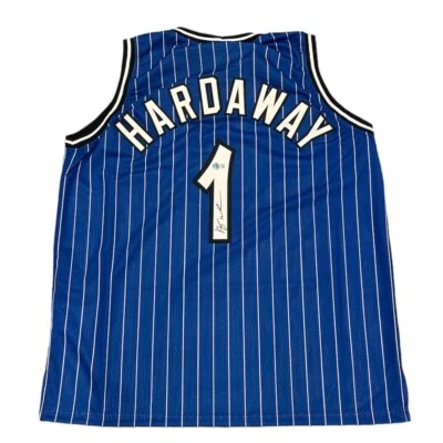 Anfernee Penny Hardaway Signed Orlando Magic Custom Jersey Beckett Wit BAS COA - Image 1 of 4