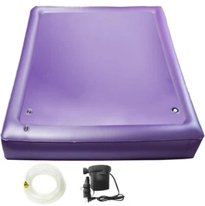 Free Flow Full Wave Water Bed Mattress - PVC Square Purple Softside Water Bed, C - Picture 1 of 12