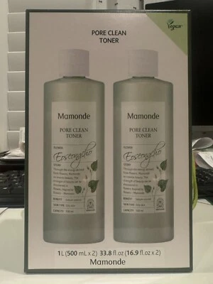 Juego dúo de tónicos Mamonde Pore Clean paquete de dos 16,9 fl oz/500 ml cada uno nuevo en caja caducidad 4/2025 Foto 1 de 4