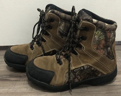 ROCKY Water Resistant Insulated Hunting 7” Boots Kids 5M - Outdoor Brown/Camo - Image 1 of 4