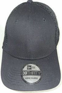 New Era 39Thirty Black on Black Truckers Cap Large X Large Stretch Fit PLZ LESEN - Bild 1 von 7