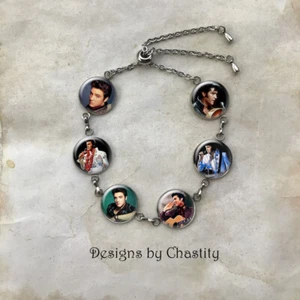 Elvis Presley Bracelet Altered Art Charm Adjustable - Picture 1 of 1